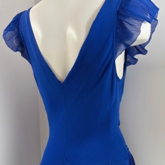 BCBG - Max Azria COLLECTION - Royal Blue Silk Blouse - Picture 6 of 12